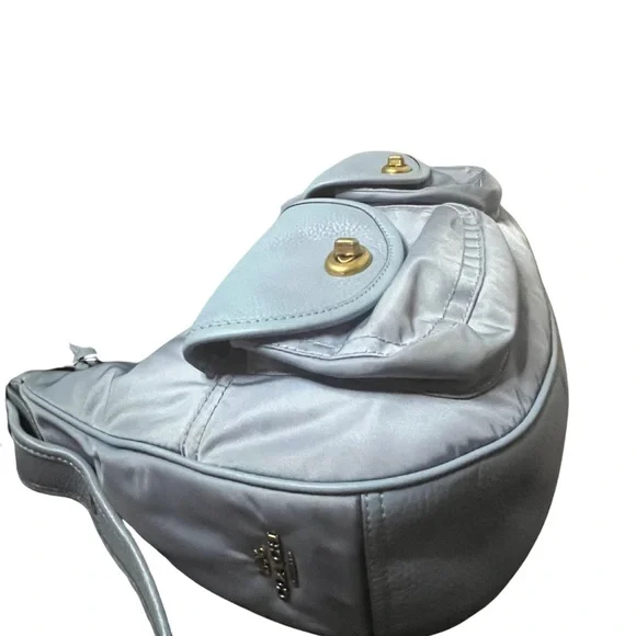 Coach EUC Bluebell Nylon & Leather Cargo Hobo Bag - Picture 6 of 13